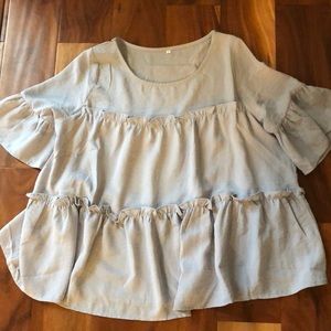 EUC Shein grey Blouse size small